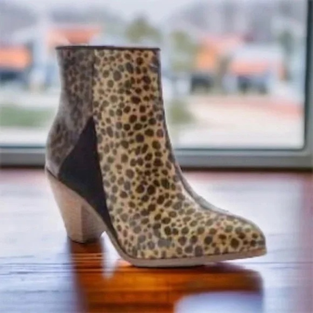 Cato | Animal Print Cone Heel Booties Various Sizes Available